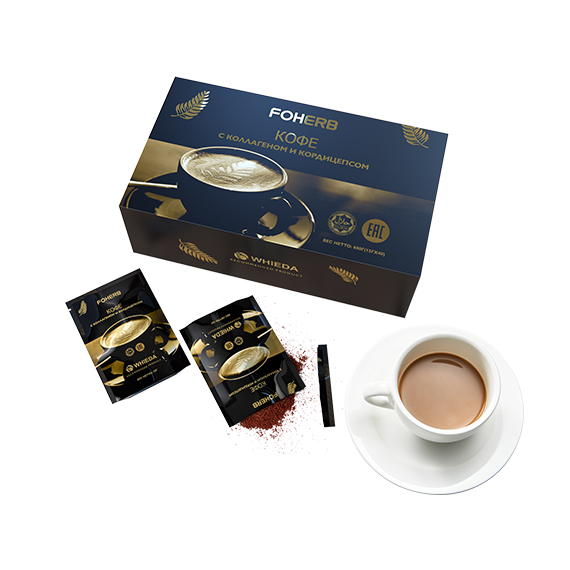 Кофейный напиток с кордицепсом и коллагеном